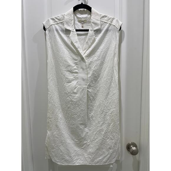 Rag And Bone White Crinkle Fabric Mini Dress SIZE 0 - Picture 2 of 10